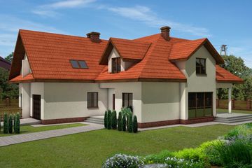  Projekt domu Bliźniak 2 (WAM1191) - projekt domu parterowego z poddaszem - Zdjęcie 2