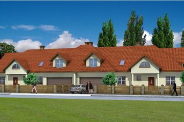  Projekt domu Bliźniak 1 (WAM1192) - projekt domu parterowego z poddaszem - Zdjęcie 1