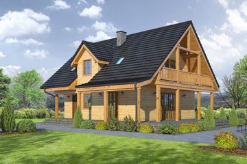  Projekt domu Osiek 89 Dws (KRP1676) - projekt domu parterowego z poddaszem - Zdjęcie 1