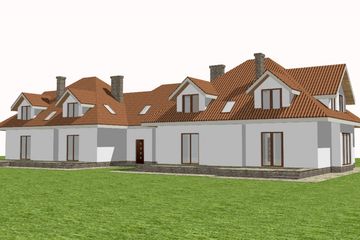  Projekt domu Bliźniak 5 (WAM1193) - projekt domu parterowego z poddaszem - Zdjęcie 2