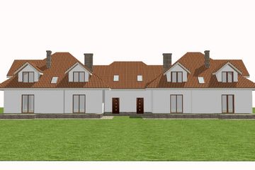  Projekt domu Bliźniak 5 (WAM1193) - projekt domu parterowego z poddaszem - Zdjęcie 4