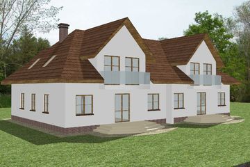  Projekt domu Bliźniak 3 (WAM1195) - projekt domu parterowego z poddaszem - Zdjęcie 3