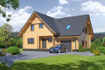  Projekt domu Gładyszów 30dw (KRP1682) - projekt domu parterowego z poddaszem - Zdjęcie 1