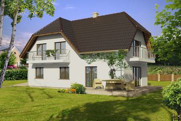  Projekt domu TEKA-11 (KRU1018) - projekt domu parterowego z poddaszem - Zdjęcie 1