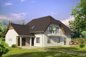  Projekt domu TEKA-11 (KRU1018) - projekt domu parterowego z poddaszem - Zdjęcie 2