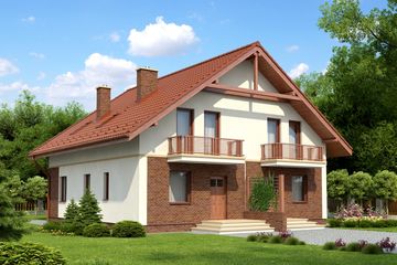  Projekt domu Tole II (KRH1352) - projekt domu parterowego z poddaszem - Zdjęcie 1