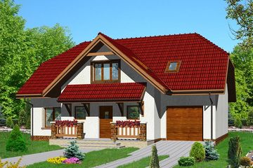  Projekt domu HG-Y3 (KRM1093) - projekt domu parterowego z poddaszem - Zdjęcie 1