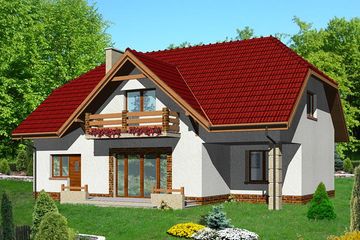  Projekt domu HG-Y3 (KRM1093) - projekt domu parterowego z poddaszem - Zdjęcie 2