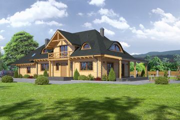  Projekt domu Chmielniki Dw15 (KRP1694) - projekt domu parterowego z poddaszem - Zdjęcie 1