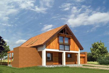  Projekt domu WM21 Podcieniowy (GDB1036) - projekt domu z pełnym piętrem - Zdjęcie 1