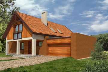  Projekt domu WM21 Podcieniowy (GDB1036) - projekt domu z pełnym piętrem - Zdjęcie 2