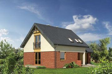  Projekt domu WM13A Wróblówka (GDB1037) - projekt domu parterowego z poddaszem - Zdjęcie 2