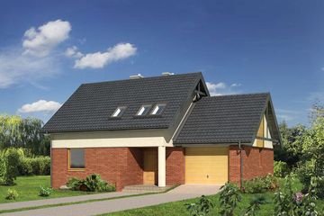  Projekt domu WM13A Wróblówka (GDB1037) - projekt domu parterowego z poddaszem - Zdjęcie 3