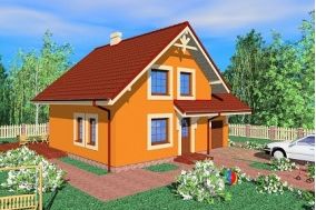  Projekt domu Ler (SLB1141) - projekt domu parterowego z poddaszem - Zdjęcie 2