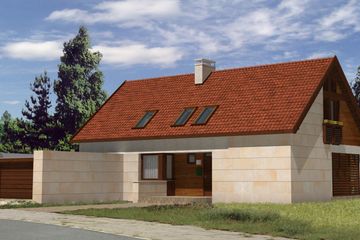  Projekt domu WM10 Orzechówka (GDB1041) - projekt domu parterowego z poddaszem - Zdjęcie 1