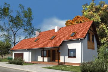  Projekt domu WM14 Jackówka (GDB1043) - projekt domu parterowego z poddaszem - Zdjęcie 1