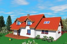  Projekt domu Pol (SLB1150) - projekt domu parterowego z poddaszem - Zdjęcie 2