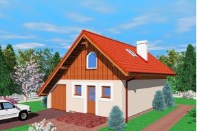  Projekt domu Ina (SLB1152) - projekt domu parterowego z poddaszem - Zdjęcie 1