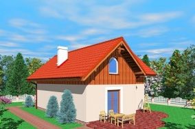  Projekt domu Ina (SLB1152) - projekt domu parterowego z poddaszem - Zdjęcie 2