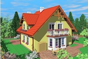  Projekt domu Stg (SLB1153) - projekt domu parterowego z poddaszem - Zdjęcie 2