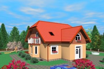  Projekt domu Buk (SLB1158) - projekt domu parterowego z poddaszem - Zdjęcie 2