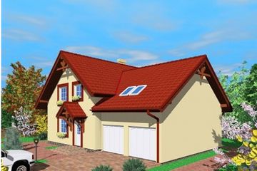  Projekt domu Luk (SLB1160) - projekt domu parterowego z poddaszem - Zdjęcie 1