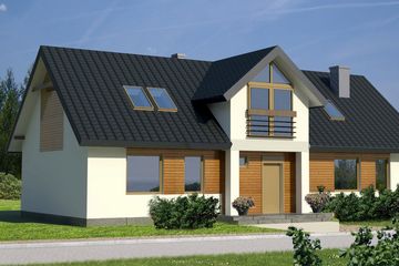  Projekt domu WM18 Wieszczek (GDB1053) - projekt domu parterowego z poddaszem - Zdjęcie 4