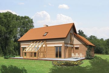  Projekt domu WM22A Zygmuntówka (GDB1056) - projekt domu parterowego z poddaszem - Zdjęcie 3