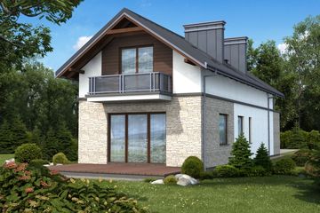  Projekt domu Termini II Termo (KRH1367) - projekt domu parterowego z poddaszem - Zdjęcie 2