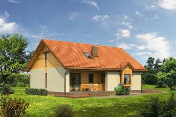  Projekt domu WM09 Skowronek (GDB1067) - projekt domu parterowego z poddaszem - Zdjęcie 3