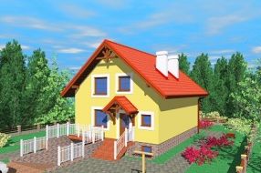  Projekt domu Dus (SLB1173) - projekt domu parterowego z poddaszem - Zdjęcie 2