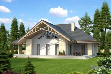  Projekt domu Leno III Termo (KRH1373) - projekt domu parterowego - Zdjęcie 2