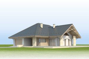  Projekt domu Leno III Termo (KRH1373) - projekt domu parterowego - Zdjęcie 3