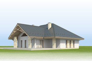  Projekt domu Leno III Termo (KRH1373) - projekt domu parterowego - Zdjęcie 4