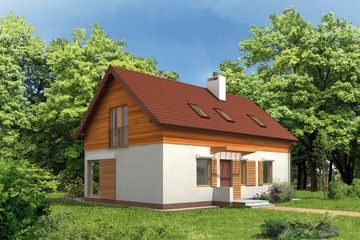  Projekt domu WM22 Zygmuntówka (GDB1074) - projekt domu parterowego z poddaszem - Zdjęcie 1