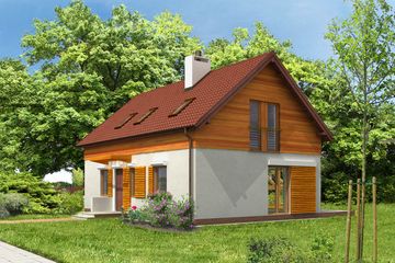  Projekt domu WM22 Zygmuntówka (GDB1074) - projekt domu parterowego z poddaszem - Zdjęcie 3