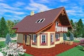  Projekt domu Dun (SLB1178) - projekt domu parterowego z poddaszem - Zdjęcie 2