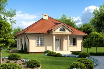  Projekt domu Viverone Termo (KRH1375) - projekt domu parterowego z poddaszem - Zdjęcie 1