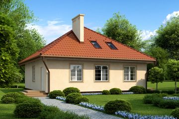  Projekt domu Viverone Termo (KRH1375) - projekt domu parterowego z poddaszem - Zdjęcie 2