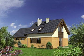  Projekt domu WM13B Wróblówka (GDB1079) - projekt domu parterowego z poddaszem - Zdjęcie 3