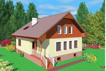  Projekt domu Wil (SLB1185) - projekt domu parterowego z poddaszem - Zdjęcie 1