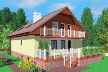  Projekt domu Wil (SLB1185) - projekt domu parterowego z poddaszem - Zdjęcie 2