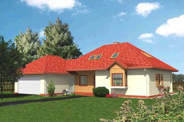  Projekt domu WM08 Czajka (GDB1082) - projekt domu parterowego z poddaszem - Zdjęcie 1