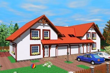  Projekt domu Chr (SLB1190) - projekt domu parterowego z poddaszem - Zdjęcie 1