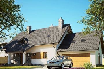  Projekt domu Nesea 2 (KRW1009) - projekt domu parterowego z poddaszem - Zdjęcie 2