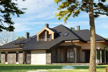  Projekt domu Tenea (KRW1012) - projekt domu parterowego z poddaszem - Zdjęcie 2