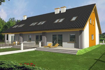  Projekt domu Ester sz (WRY1071) - projekt domu parterowego z poddaszem - Zdjęcie 2