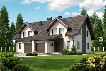  Projekt domu Trivento II Termo (KRH1381) - projekt domu parterowego z poddaszem - Zdjęcie 1