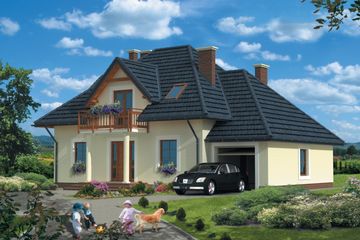  Projekt domu Verona Termo (KRH1382) - projekt domu parterowego z poddaszem - Zdjęcie 1