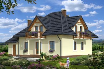  Projekt domu Verona Termo (KRH1382) - projekt domu parterowego z poddaszem - Zdjęcie 2